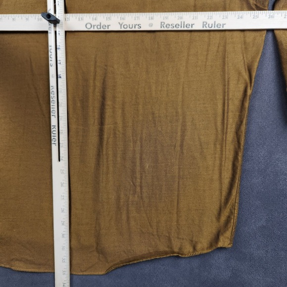 Vintage Brooks Brothers Shirt Mens 17.5 4 Golden Brown Long Sleeve Button Up - Picture 6 of 8